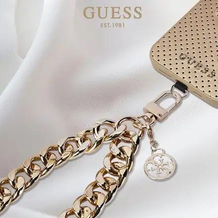 Guess Univerzální Popruh na Ruku 4G Charm zlatý