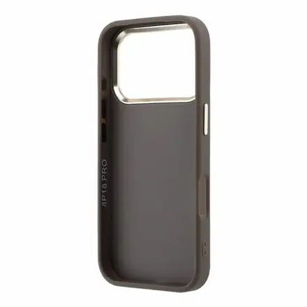 Guess PU 4G Resin Metal Logo kryt iPhone 18 Pro Max hnědý