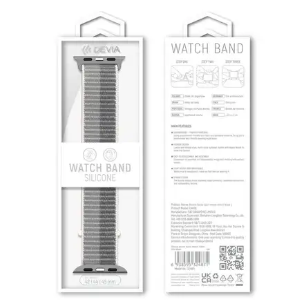 Devia řemínek Nylon Braided Two-Tone Loop pro Apple Watch 40/41/42mm - Oat Milk