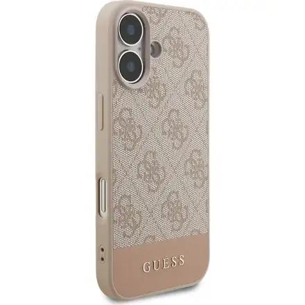 Guess PU 4G Stripe kryt iPhone 17 růžový