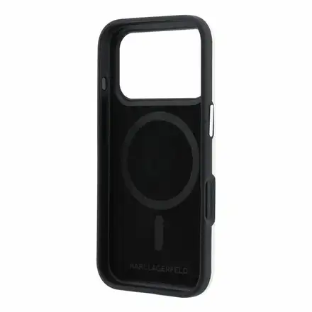 Karl Lagerfeld PU Semi Wrap Smooth Sketch Bodies Magsafe kryt iPhone 18 Pro Max béžový