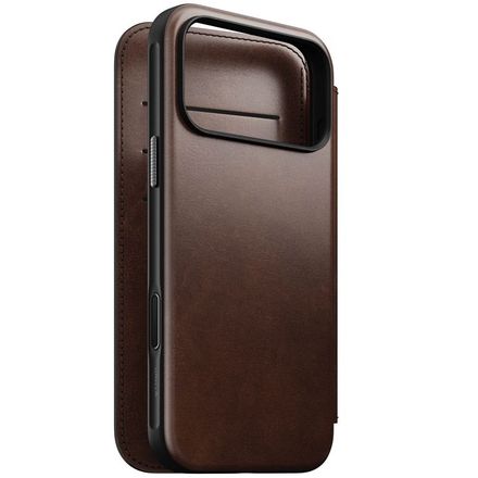 Nomad pouzdro Modern Leather Folio Magsafe pro iPhone 17 Pro Max - Rustic Brown