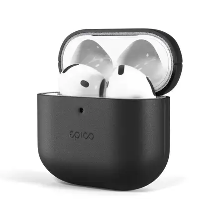 Epico Leather Case Airpods 4/4 (ANC) - černá