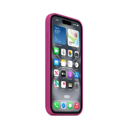 iPhone 16 Silicone Case with MagSafe - Fuchsiová
