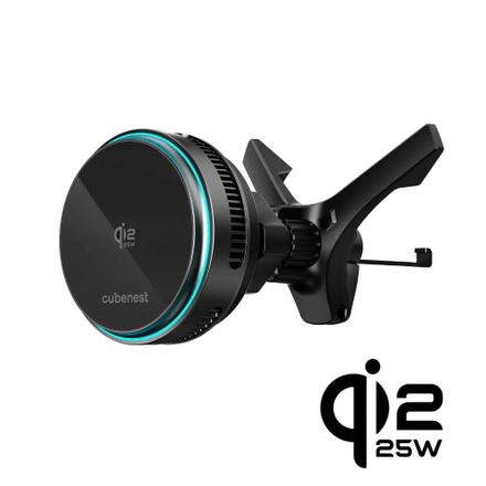 Cubenest Qi2 25W Magnetic Wireless car cooling charger SQ1C2