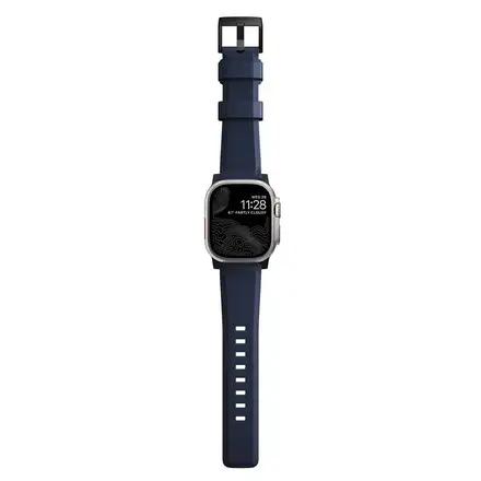 Nomad řemínek Rugged Strap pro Apple Watch 49/45/44/42 mm - Atlantic Blue/Black Hardware