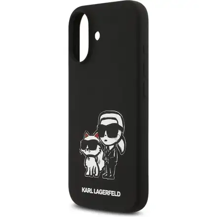 Karl Lagerfeld Liquid Silicone K&CH Sketch MagSafe kryt iPhone 17 černý