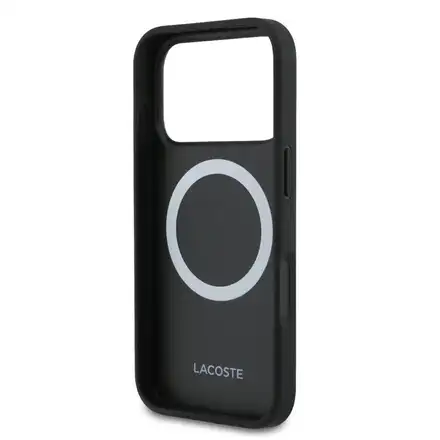 Lacoste Iconic Petit Pique MagSafe kryt + peněženka iPhone 17 Pro Max hnědý