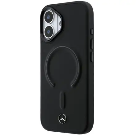 Mercedes PU Leather 3D MagSafe Zadní Kryt pro iPhone 17 černý