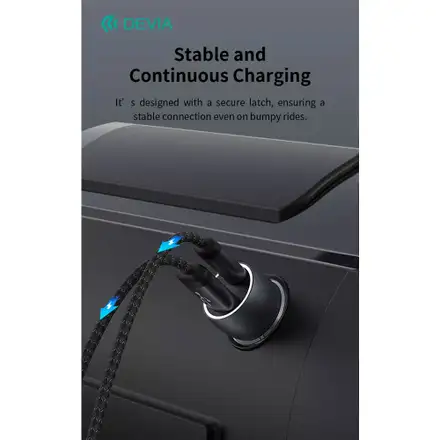 Devia nabíječka do auta Xtreme Speed Series 48W + USB-C Cable 1m - Deep Sky Gray