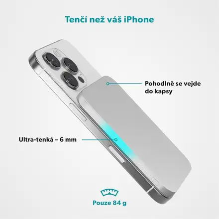 IStores od Epico Ultrapack EM31 3000 Slim Alu Mag+ Power Bank-Silver