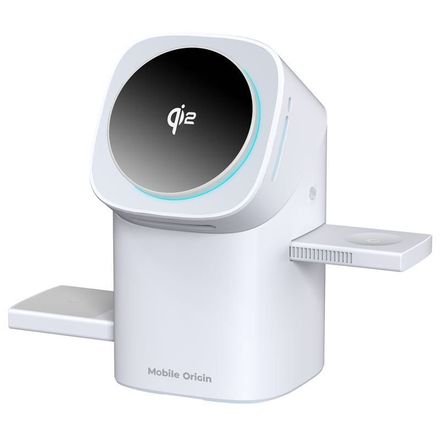 Mobile Origin 3v1 Wireless Charging Qi2 Station PW 11 - White