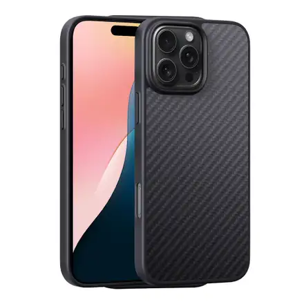 Devia kryt Kevlar Ultra-Thin Magnetic Shockproof Case pro iPhone 16 Plus - Black