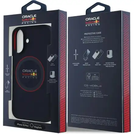 Red Bull Silicone Red Ring MagSafe Zadní Kryt pro iPhone 16 Plus modrý