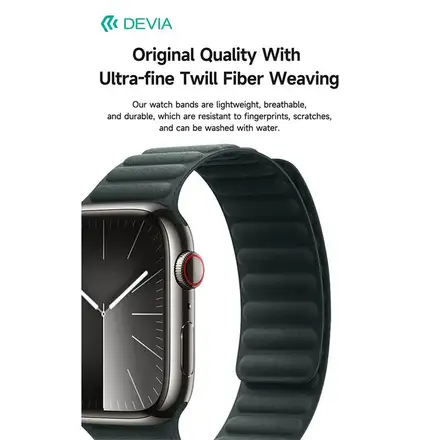 Devia řemínek Deluxe Magnetic Fiber Watch Band 44/45/46mm - Taupe