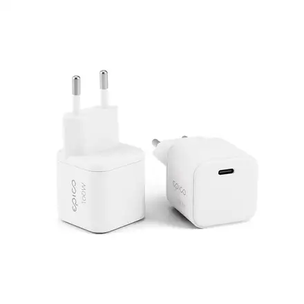 Epico UltraBoost Micro AVS GaN 100W dynamický síťový adaptér EA100b - bílá