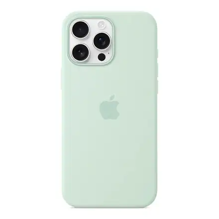 iPhone 16 Pro Max Silicone Case with MagSafe - Akvamarínová