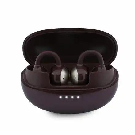 Guess Metallic Finish Classic Logo OWS Bezdrátová Sluchátka tmavě červená