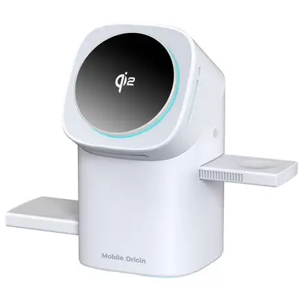 Mobile Origin 3v1 Wireless Charging Qi2 Station PW 11 - White