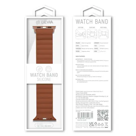 Devia řemínek Deluxe Series Sport3 Silicone Magnet Band 40/41/42mm - Saddle Brown