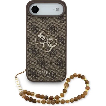 Guess PU 4G Metal Logo Strap kryt iPhone Air hnědý