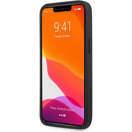 Guess PU 4G Metal Logo kryt iPhone 13 Pro šedý
