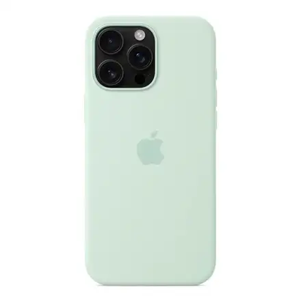 iPhone 16 Pro Max Silicone Case with MagSafe - Akvamarínová