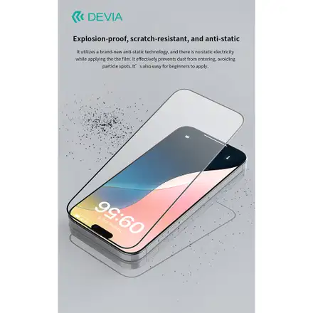 Devia ochranné sklo Star Series pro iPhone 16 Pro - Black Frame