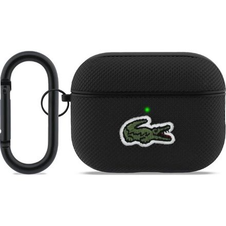 Lacoste Petit Pique Croc Logo Patch Pouzdro pro AirPods 3 Pro černé