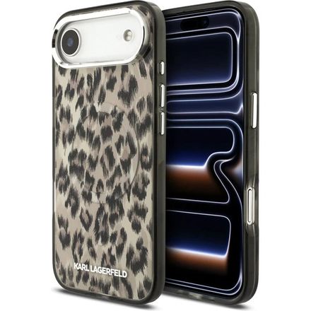 Karl Lagerfeld IML Leopard MagSafe kryt iPhone Air hnědý