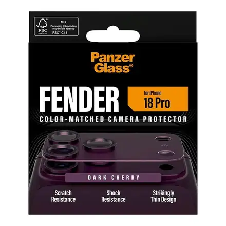 PanzerGlass Fender Camera Protection pro iPhone 18 Pro-Dark Cherry