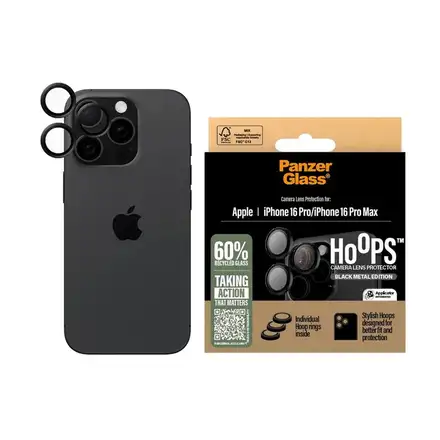 PanzerGlass ochranné sklo Hoops pro iPhone 16 Pro/16 Pro Max-Black