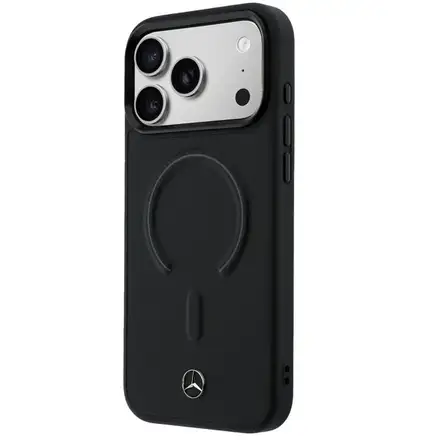 Mercedes PU Leather 3D MagSafe Zadní Kryt pro iPhone 17 Pro černý