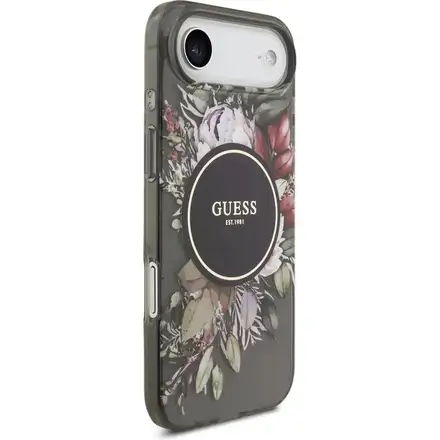 Guess IML Flowers Strap MagSafe kryt iPhone Air černý