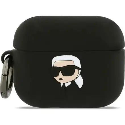 Karl Lagerfeld 3D Logo NFT Karl Head Silikonové Pouzdro pro AirPods 3 Pro černé