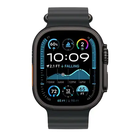 Apple Watch 49mm Black Ocean Band - Black Titanium Finish