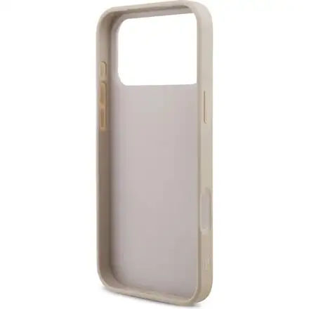 Guess PU 4G Metal Logo Strap kryt iPhone 17 Pro Max růžový