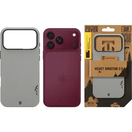Tactical MagForce Velvet Smoothie 2.0 Kryt Apple iPhone 18 Pro Max/17 Pro Max šedý