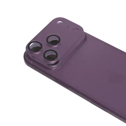 Epico Aluminium AntiReflective Lens & Island Protector pro iPhone 18 Pro Max - tmavě fialová