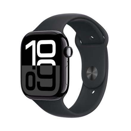 Apple Watch Series 10 GPS 42mm Jet Black Aluminium Case with Black Sport Band-S/M *Rozbaleno*
