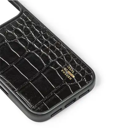 iDeal Fashion Vegan Leather Case MagSafe iPhone 17 Pro/18 Pro Black Croco