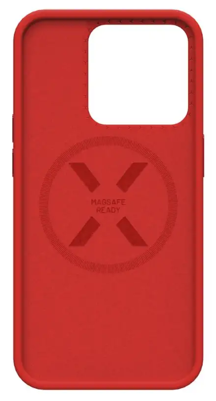 FIXED kryt MagFlow s podporou MagSafe pro Apple iPhone 15, červený