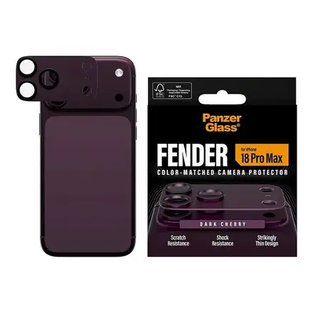PanzerGlass Fender Camera Protection pro iPhone 18 Pro Max-Dark Cherry