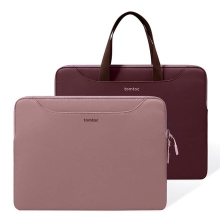 Tomtoc Light Dual-color Slim Laptop Handbag 13,5" - Raspberry/Pink