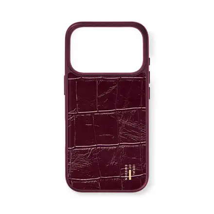 iDeal Fashion Vegan Leather Case MagSafe iPhone 17 Pro/18 Pro Fine Wine Croco