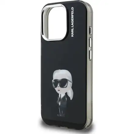 Karl Lagerfeld IML Aquarelle Karl kryt iPhone 15 Pro Max černý