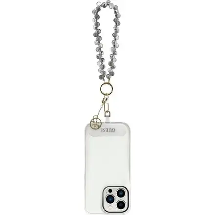 Guess Univerzální Popruh na Ruku Crystals 4G Charm černý