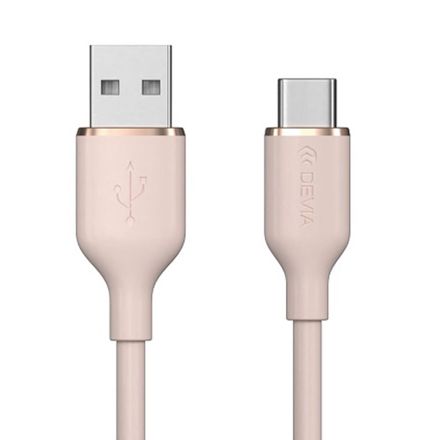 Devia kabel USB-A to USB-C Jelly Series Silicone Cable 1.2m - Pink