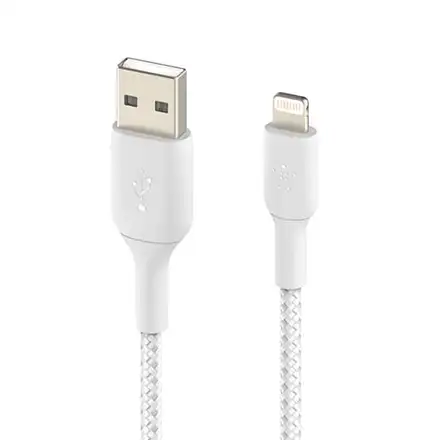 Kabel Boost Charge Braided USB to Lightning 15cm-White