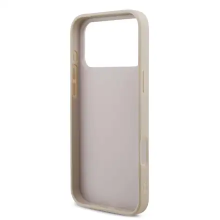 Guess PU 4G Metal Logo kryt iPhone 18 Pro Max růžová